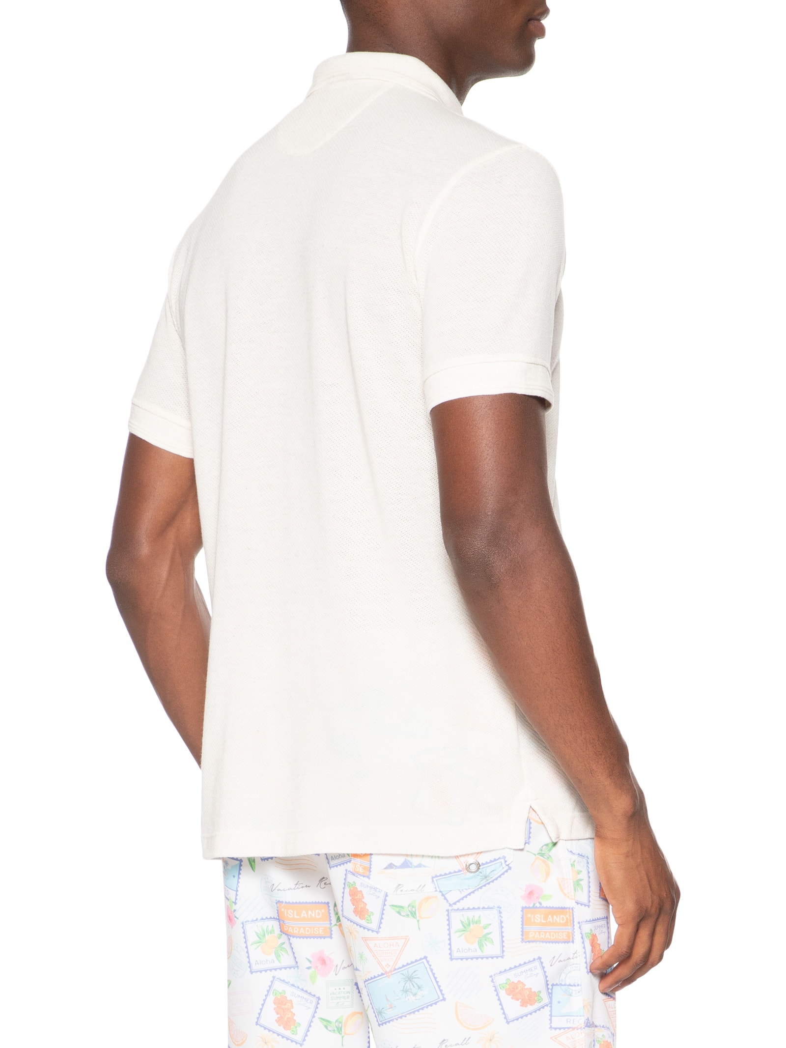 Camisa Masculina Regular Fit Em Tricot Branco Sergio K