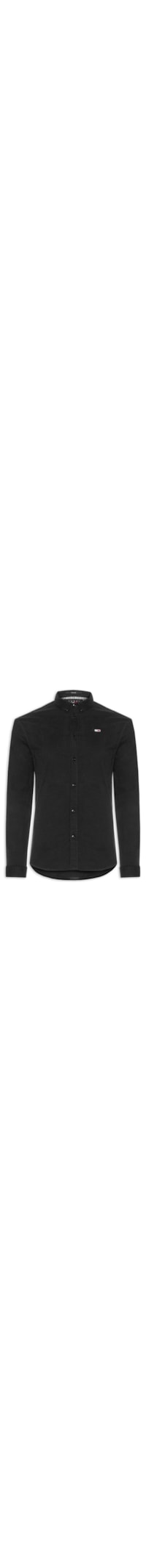 Camisa Masculina Regular Fit Em Veludo Cotelê - Preto