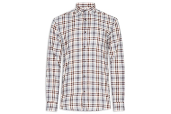 Camisa Masculina Regular Fit Flanela Xd Melange - Marrom