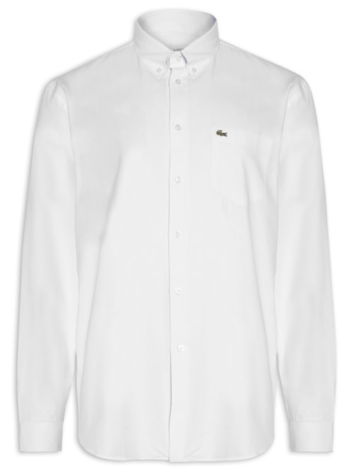 Camisa Masculina Regular Fit Manga Longa – Branco