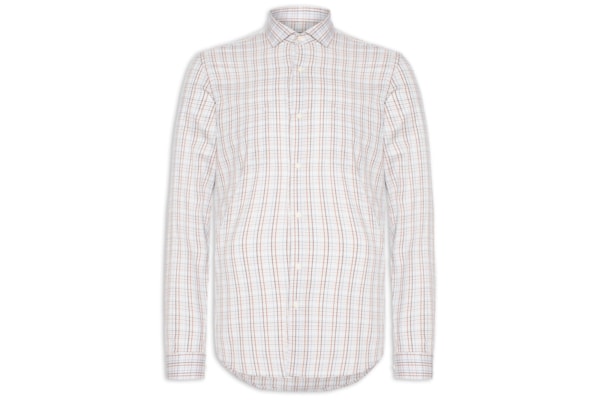 Camisa Masculina Regular Fit Maxi Xadrez - Off White