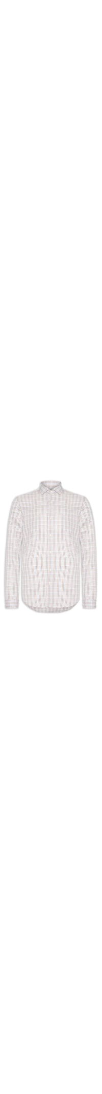 Camisa Masculina Regular Fit Maxi Xadrez - Off White