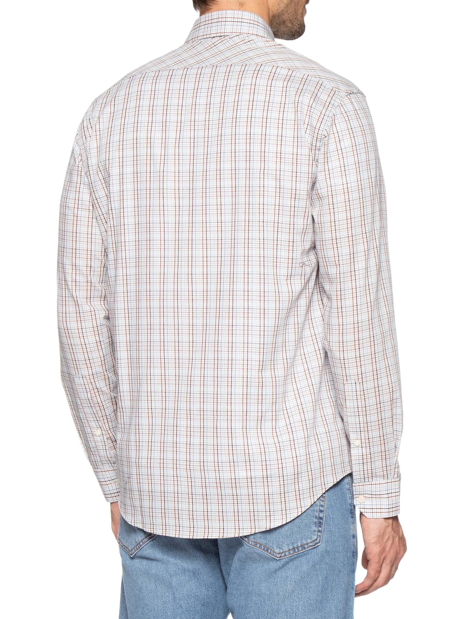Camisa Masculina Regular Fit Maxi Xadrez Off White Aramis