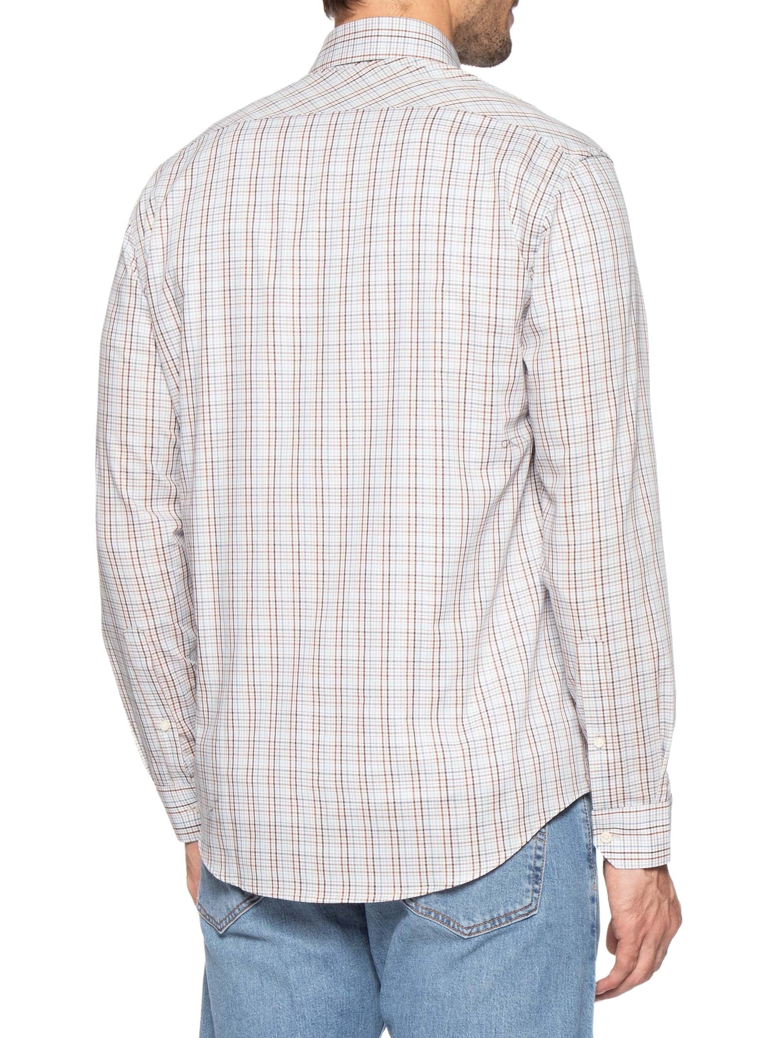 Camisa Masculina Regular Fit Maxi Xadrez Off White Aramis