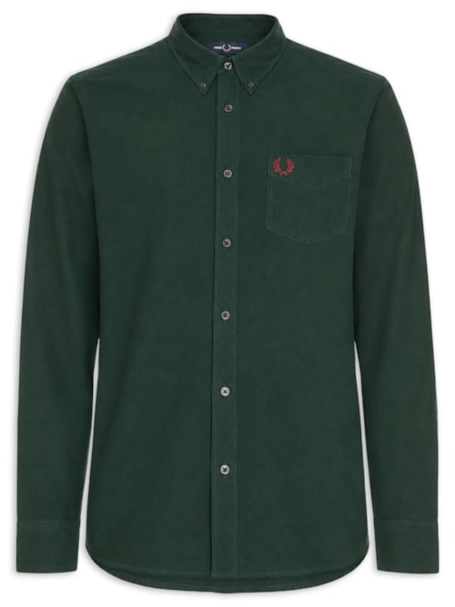 Camisa Masculina Regular Fit Oxford Com Bolso – Verde