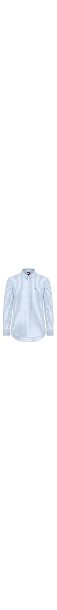 Camisa Masculina Regular Fit Oxford Listrada - Azul