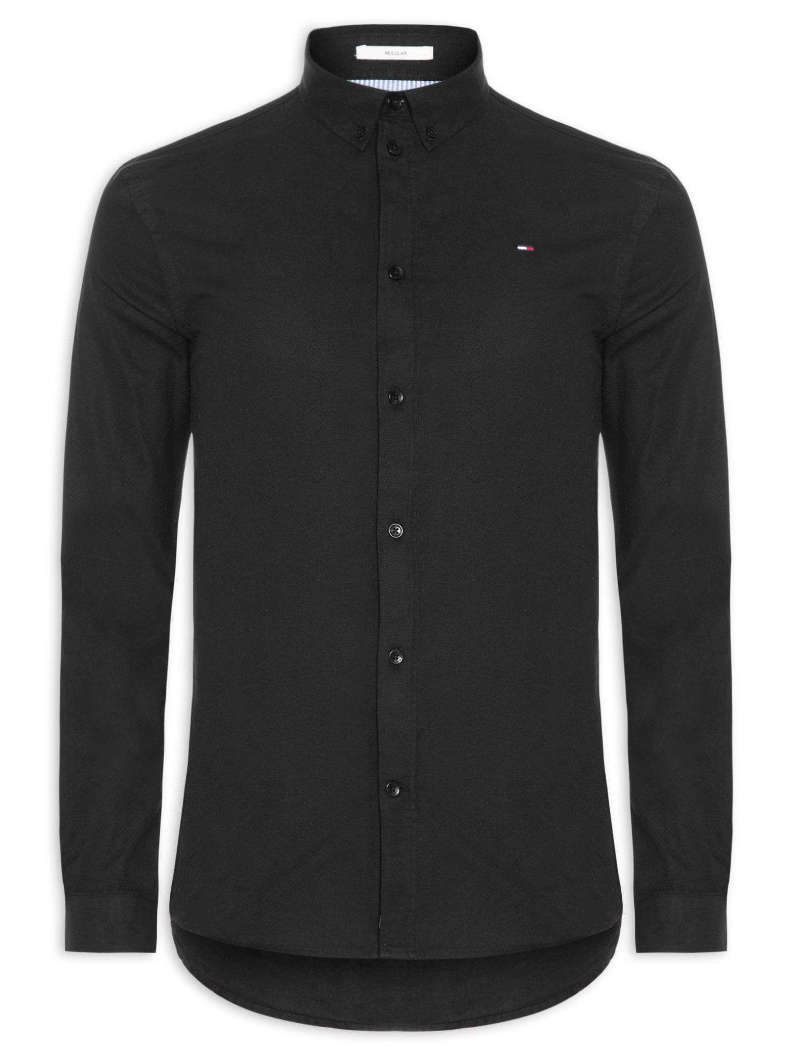 Camisa Masculina Regular Fit Oxford – Preto Tommy Jeans