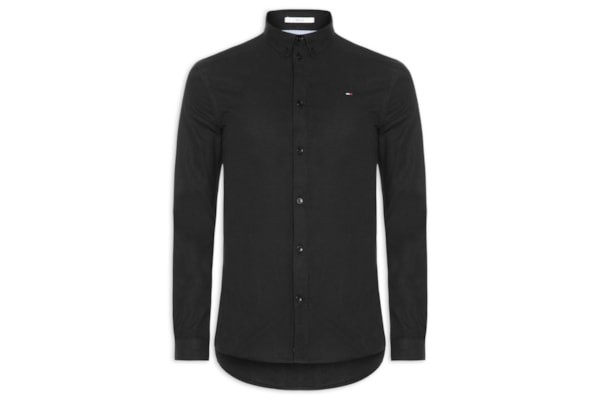 Camisa Masculina Regular Fit Oxford – Preto