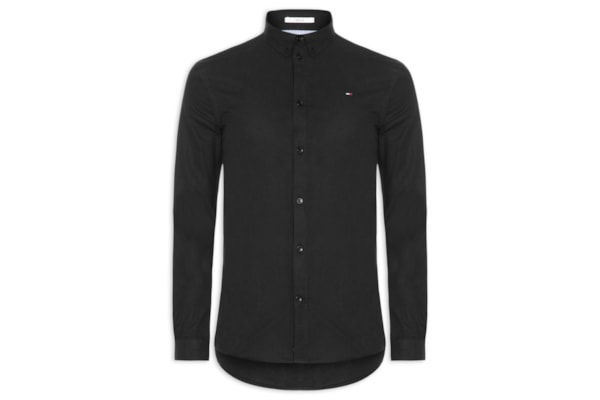 Camisa Masculina Regular Fit Oxford – Preto