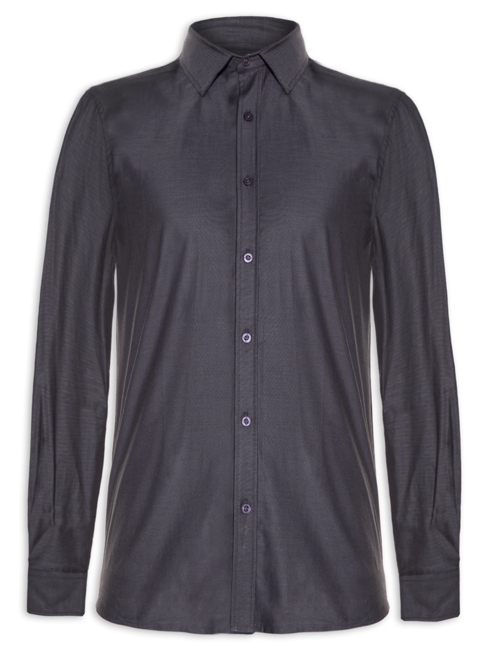 Camisa Masculina Regular Fit Pima Cinza '2 Essential