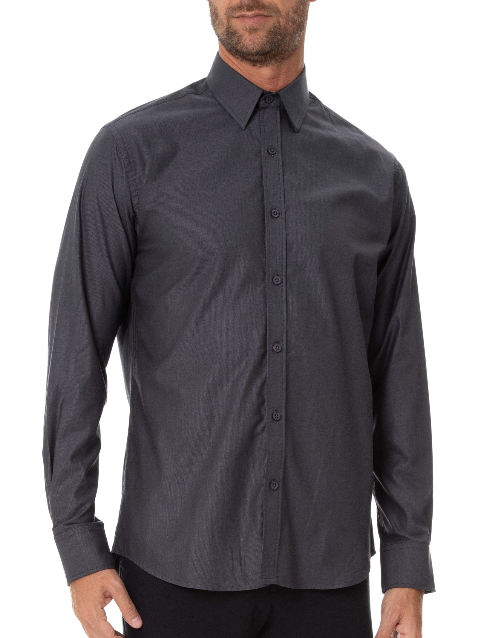 Camisa Masculina Regular Fit Pima Cinza '2 Essential