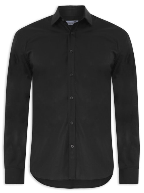 Camisa Masculina Regular Fit Pima – Preto