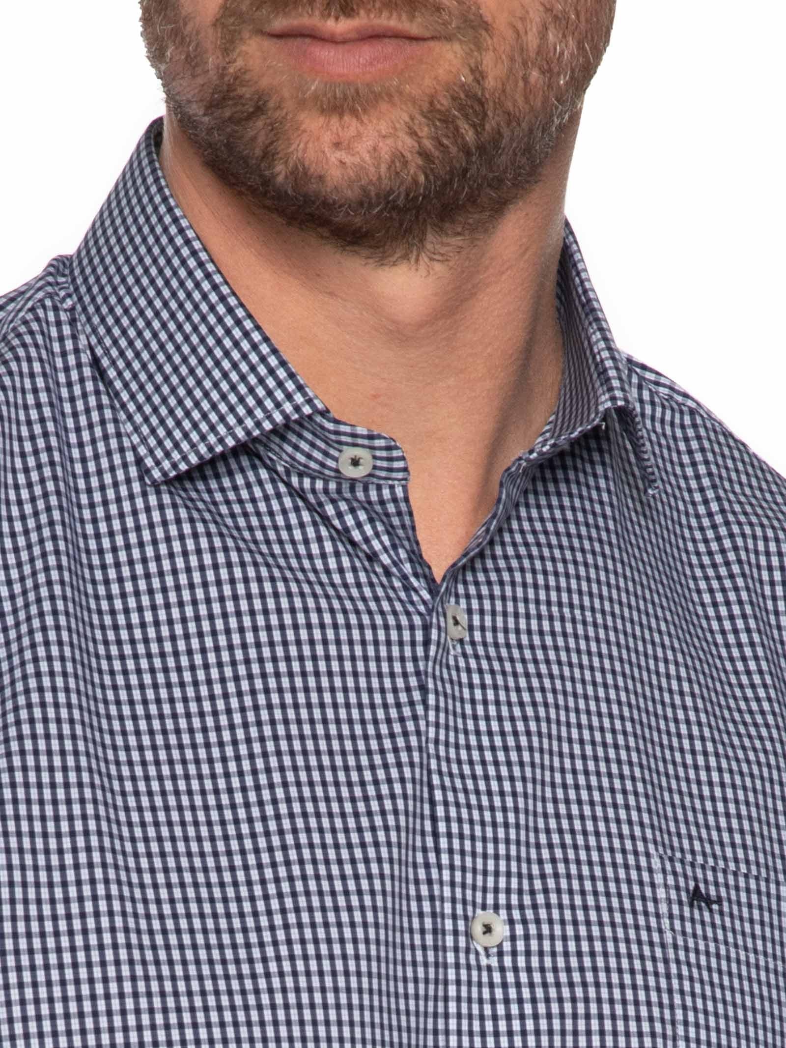 Camisa Masculina Regular Fit Tech Com Bolso Azul Aramis