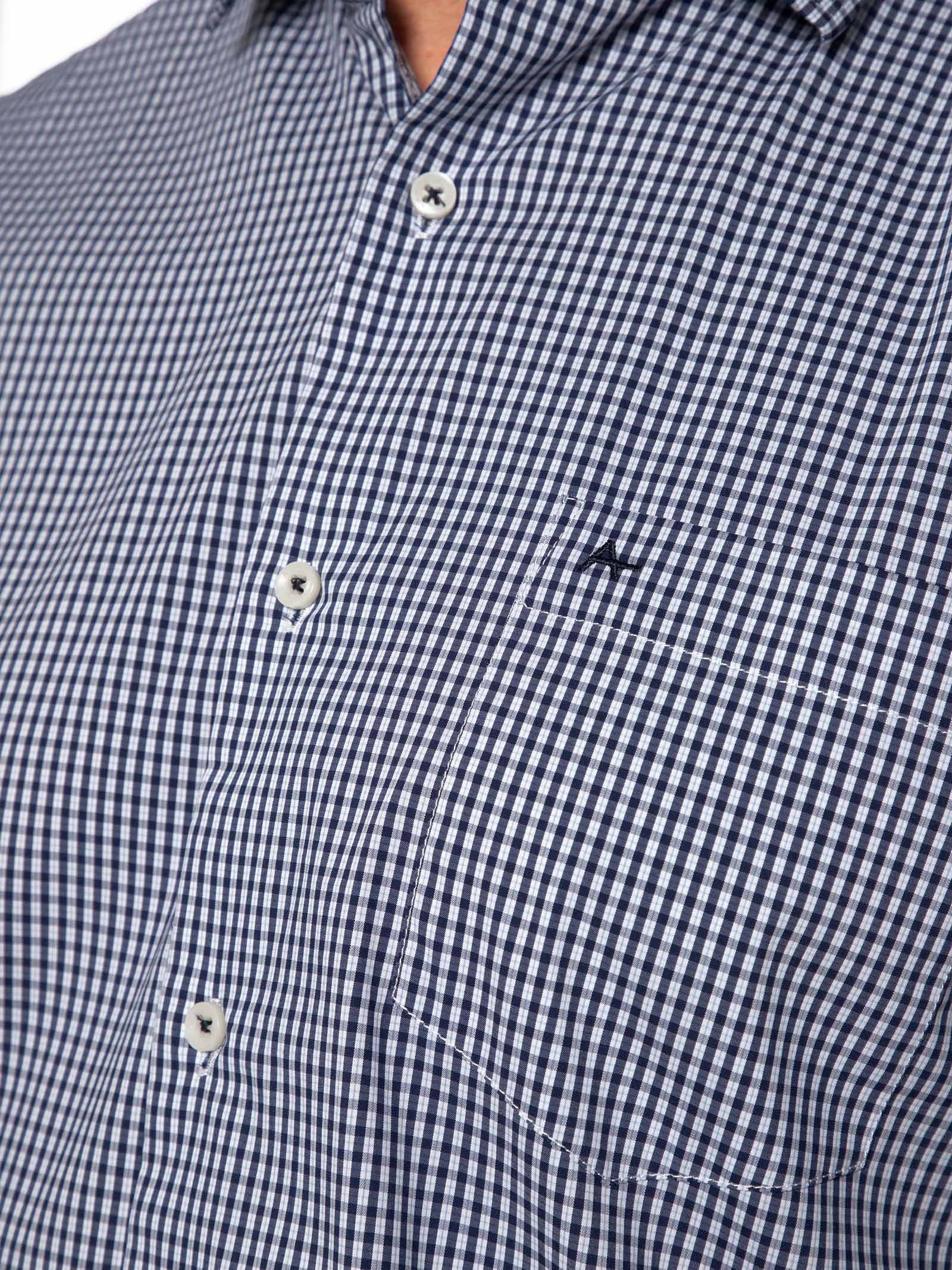 Camisa Masculina Regular Fit Tech Com Bolso Azul Aramis