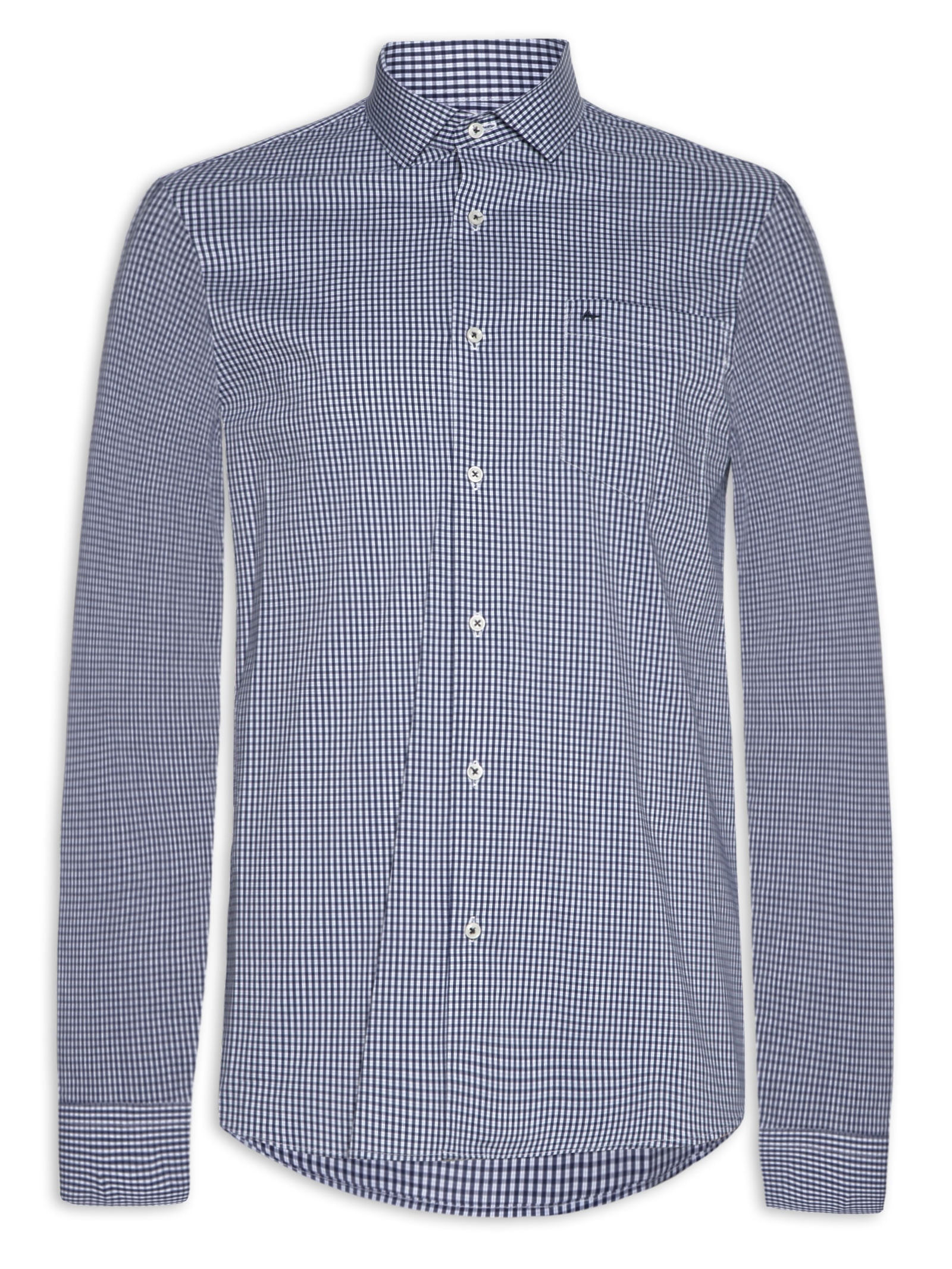 Camisa Masculina Regular Fit Tech Com Bolso Azul Aramis