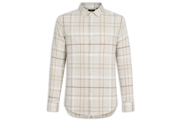 Camisa Masculina Regular Maxi Flame - Bege
