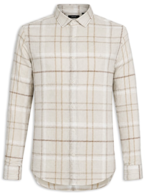 Camisa Masculina Regular Maxi Flame – Bege