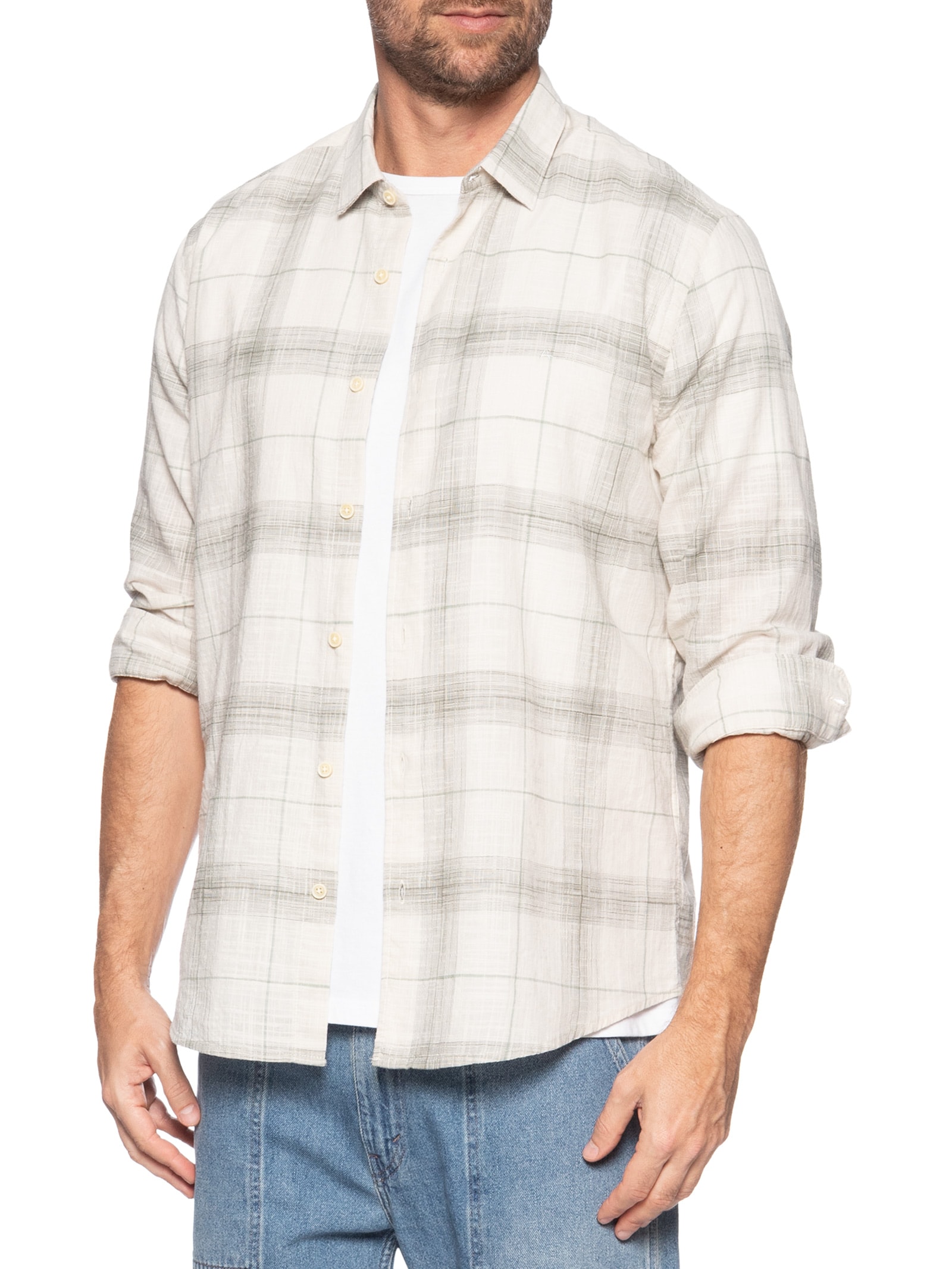 Camisa Masculina Regular Maxi Xadrez Verde Aramis