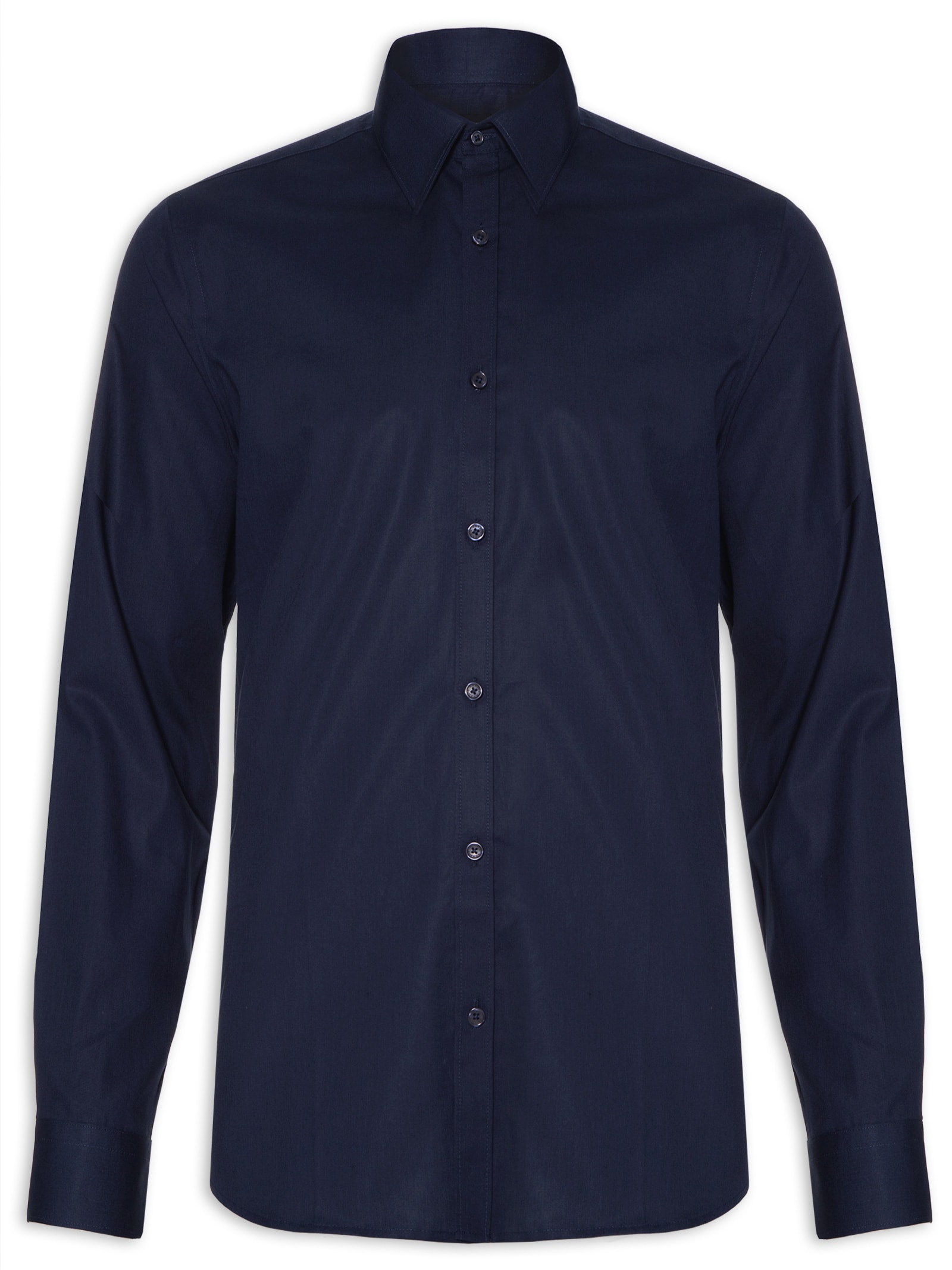 Camisa Masculina Regular Social Lisa Azul Aramis