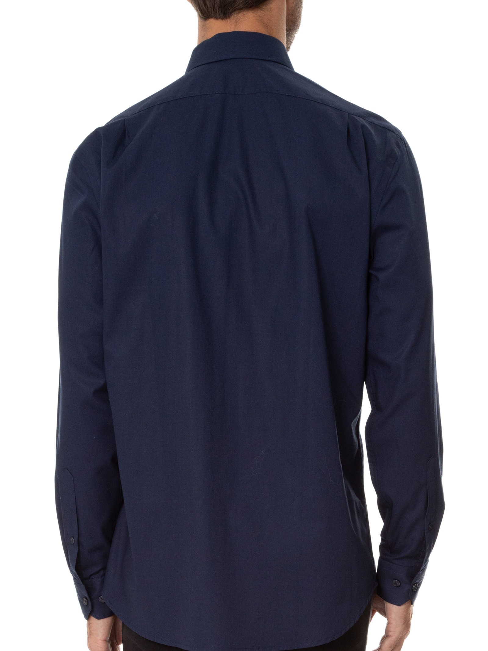 Camisa Masculina Regular Social Lisa Azul Aramis