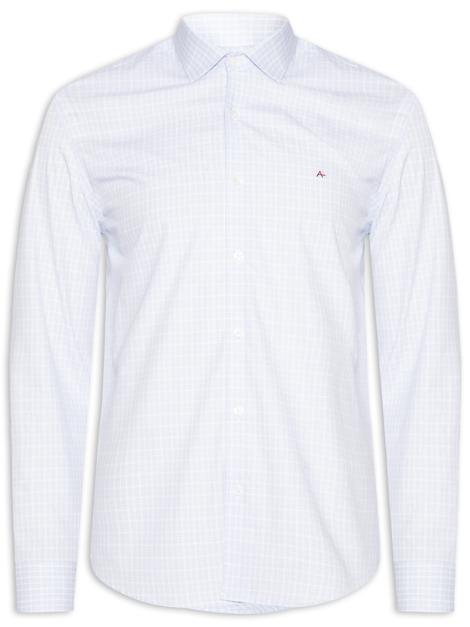 Camisa Masculina Regular Tricoline Xadrez Out Azul Aramis