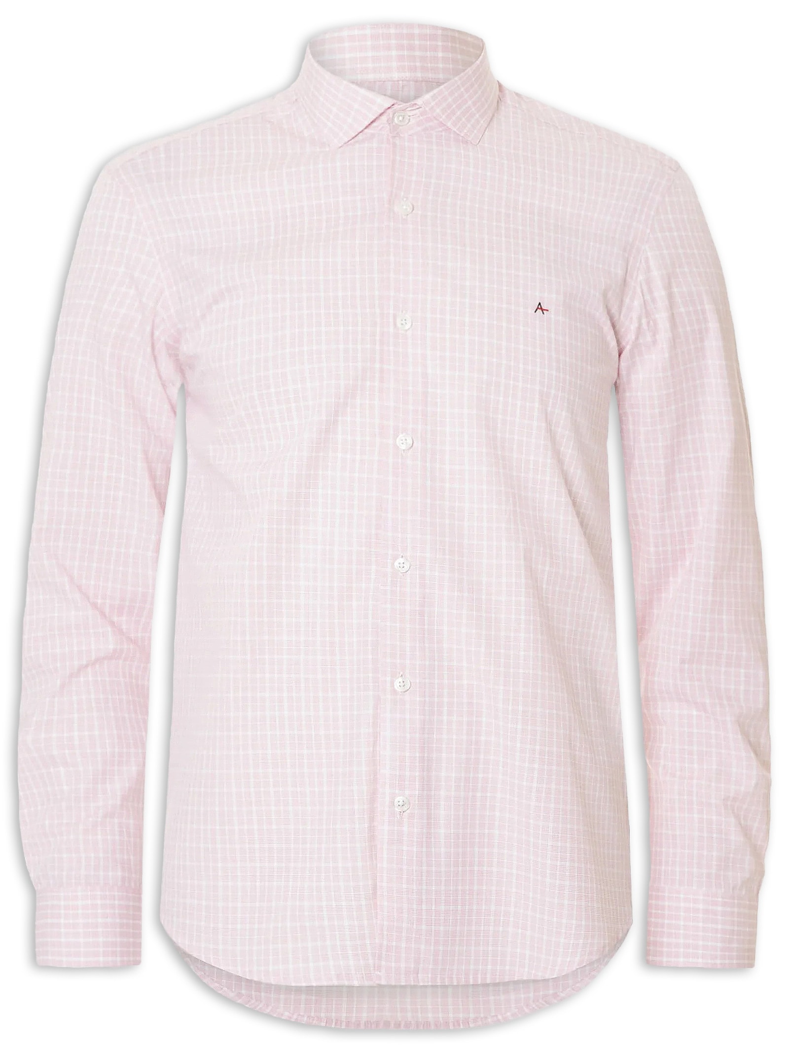 Camisa Masculina Regular Tricoline Xadrez Out Rosa Aramis