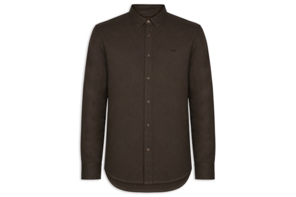 Camisa Masculina Relaxed Fit Authentic Button Down - Marrom