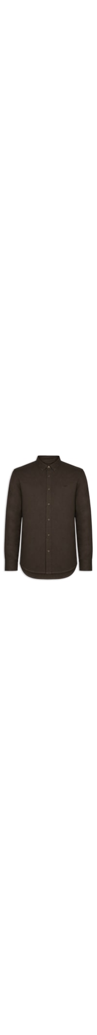 Camisa Masculina Relaxed Fit Authentic Button Down - Marrom