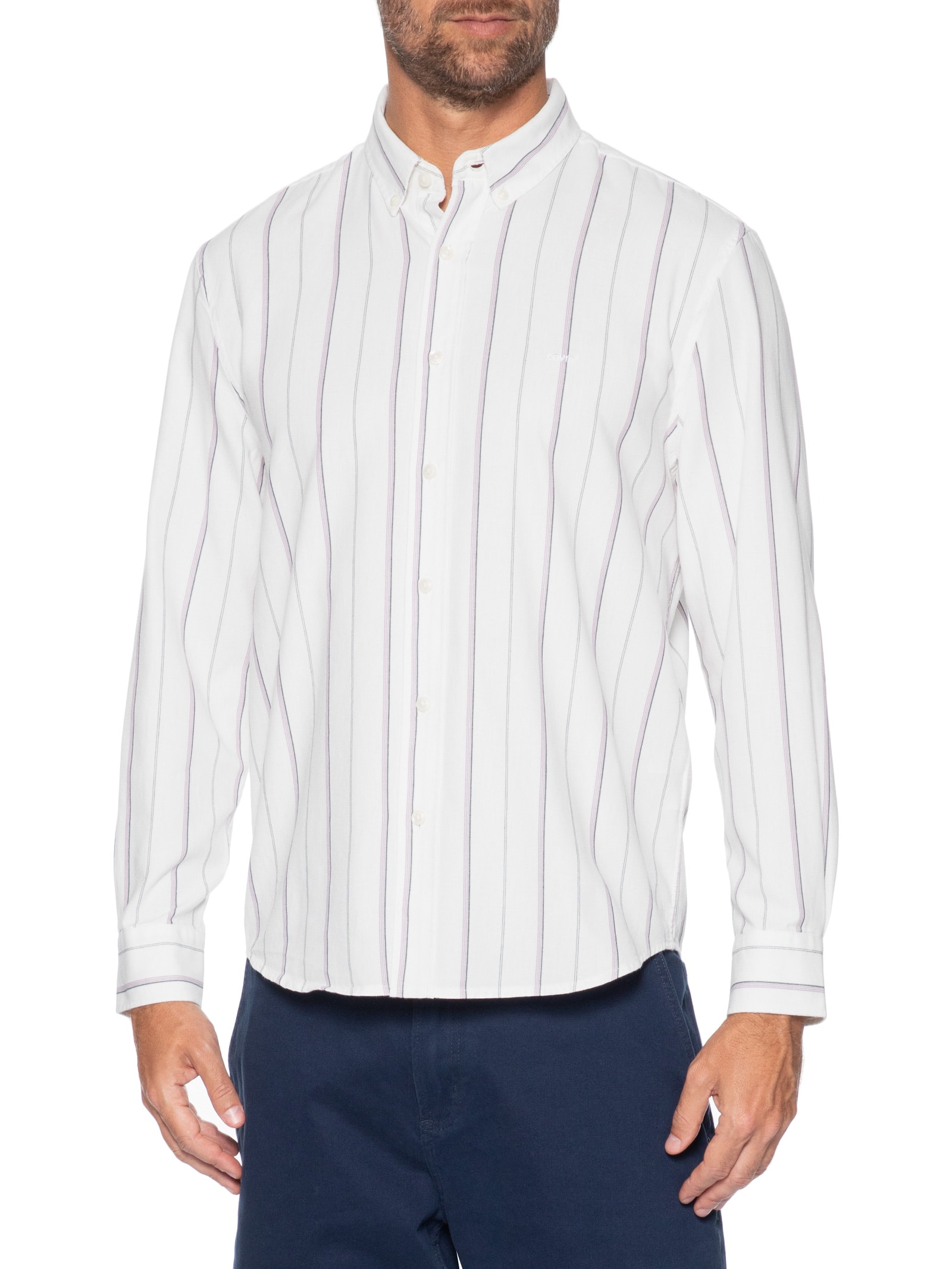 Camisa Masculina Relaxed Fit Authentic Button Down Off White Levi's