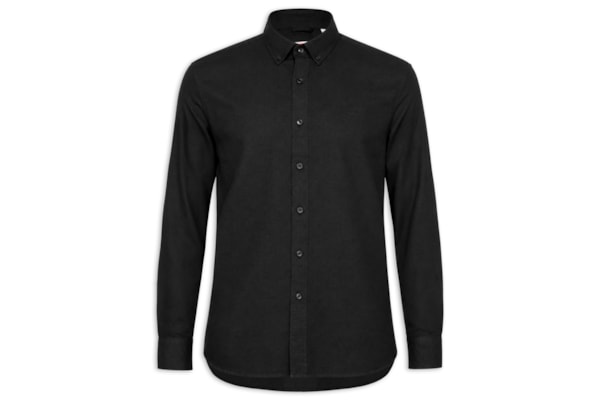Camisa Masculina Relaxed Fit Authentic Button Down - Preto