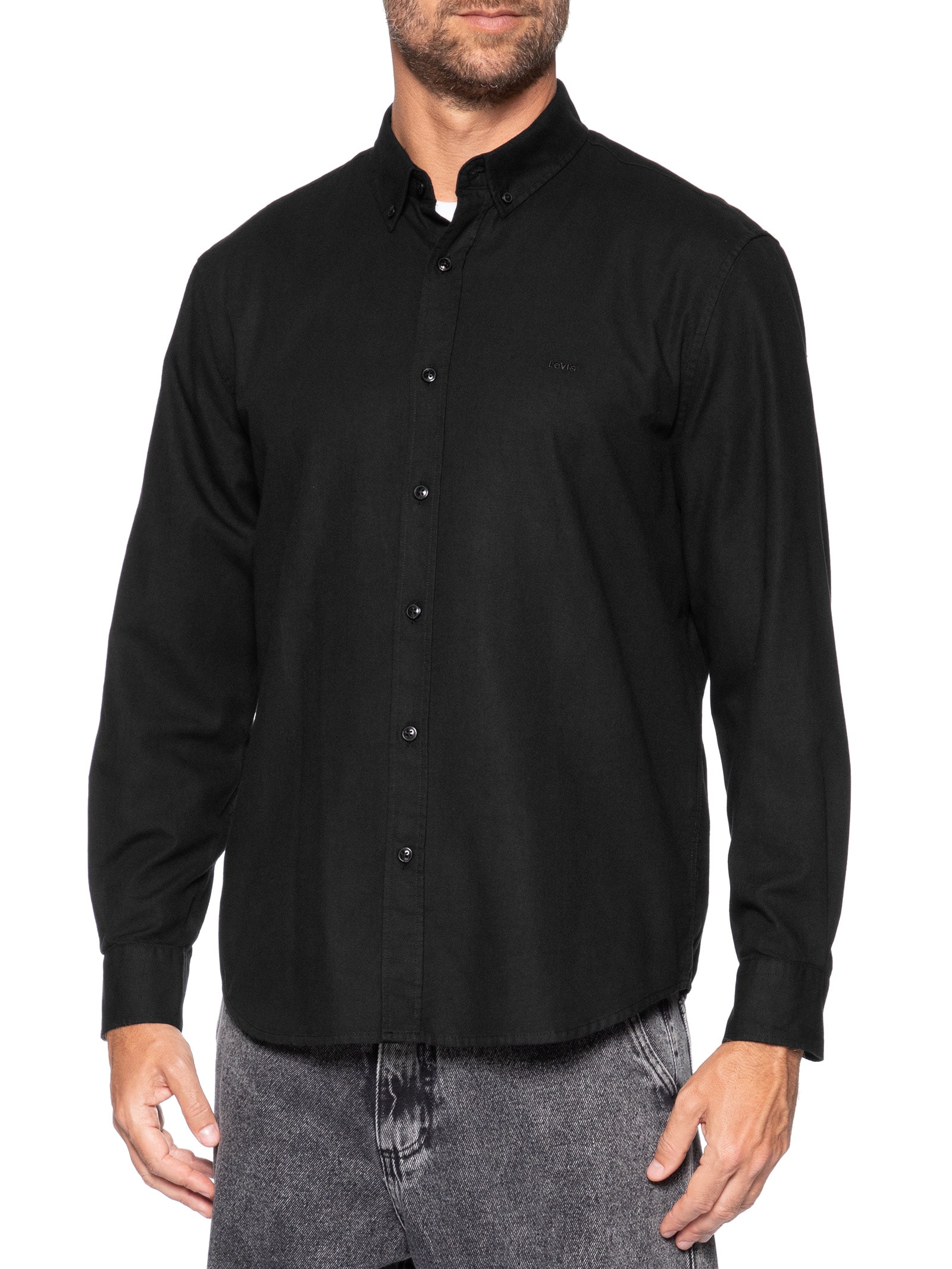 Camisa Masculina Relaxed Fit Authentic Button Down Preto Levi's