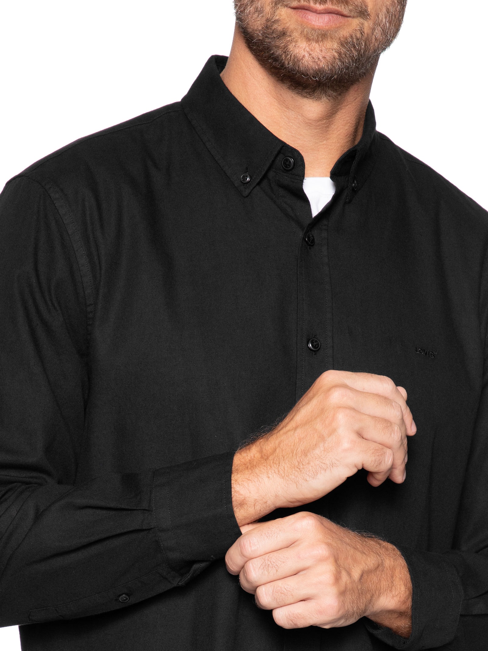 Camisa Masculina Relaxed Fit Authentic Button Down Preto Levi's