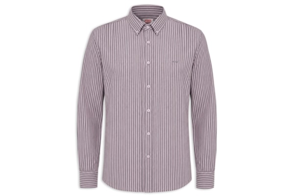 Camisa Masculina Relaxed Fit Authentic Oxford - Roxo