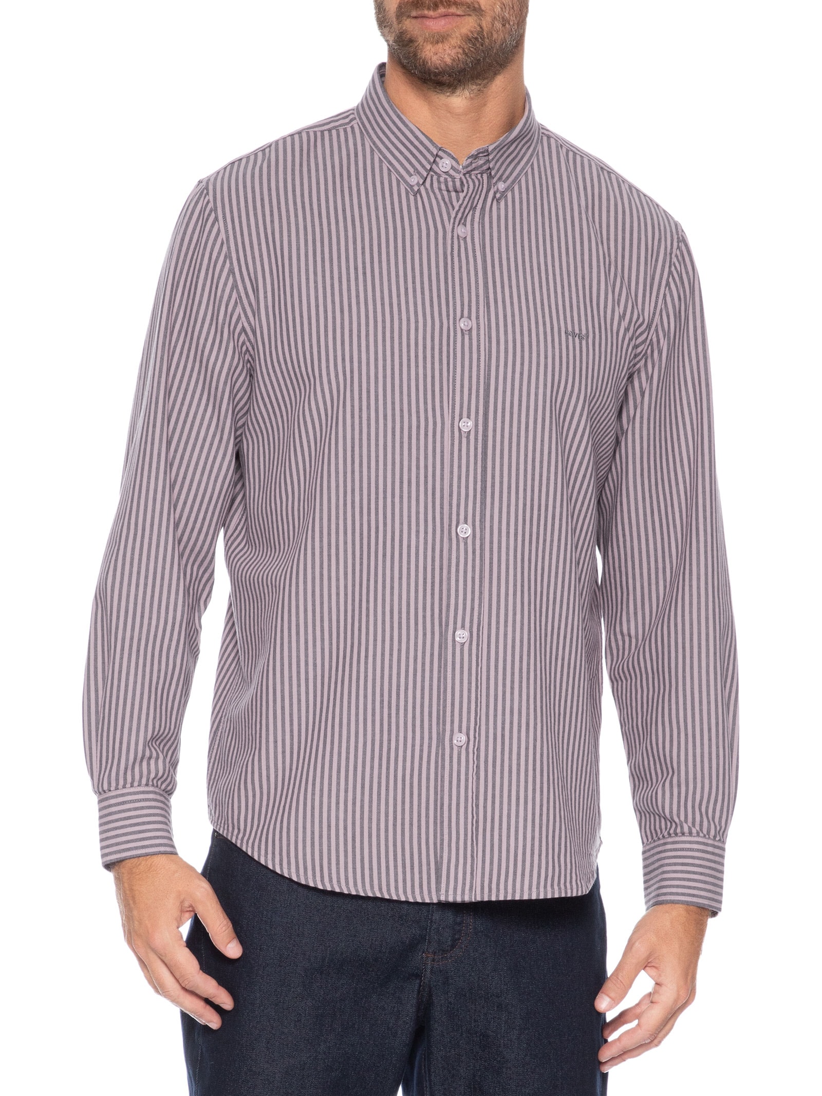 Camisa Masculina Relaxed Fit Authentic Oxford Roxo Levi's