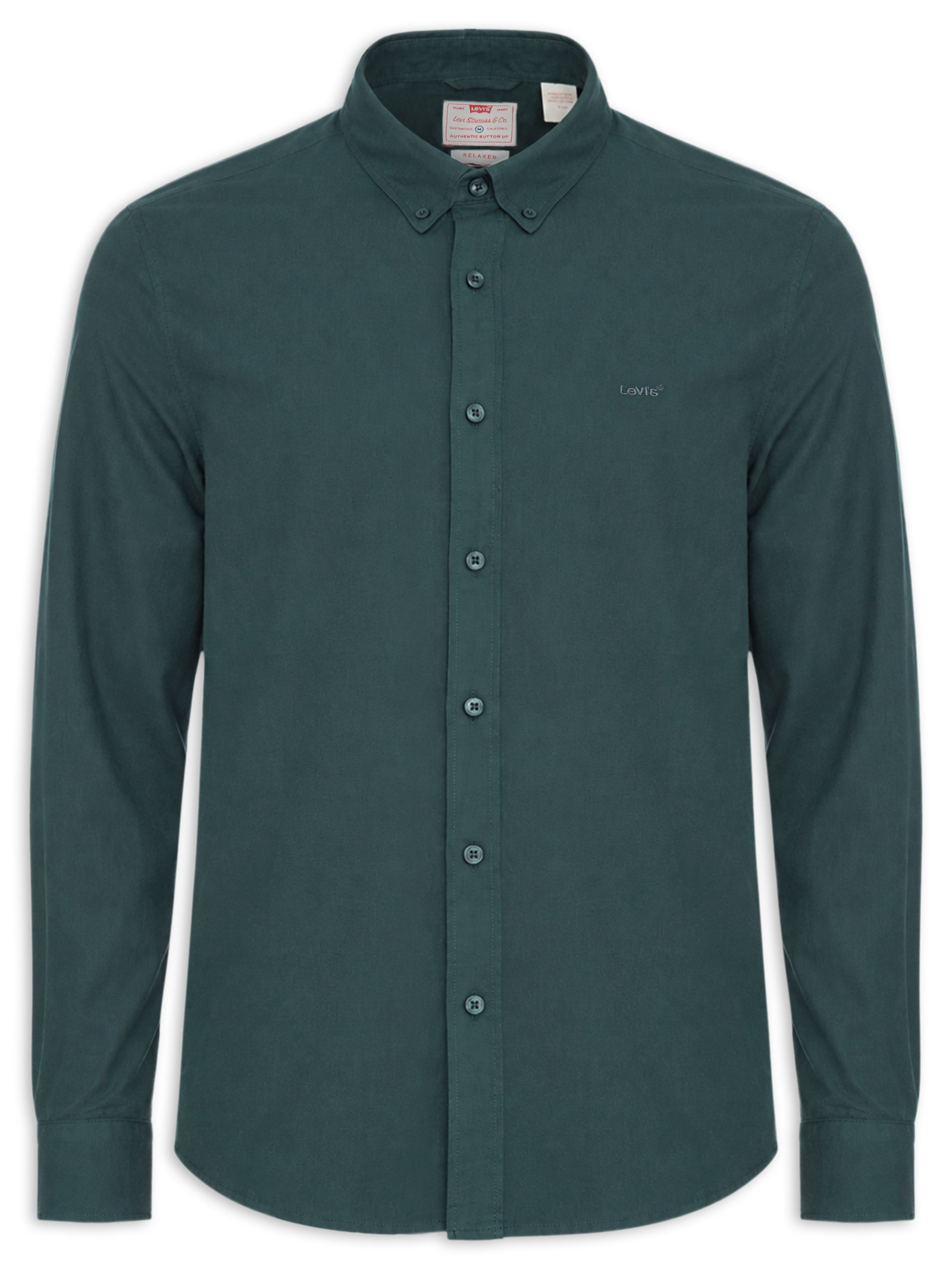 Camisa Masculina Relaxed Fit Authentic Oxford Verde Levi's