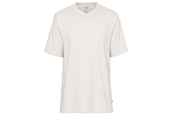 Camisa Masculina Relaxed Fit Ventura Henley - Off White