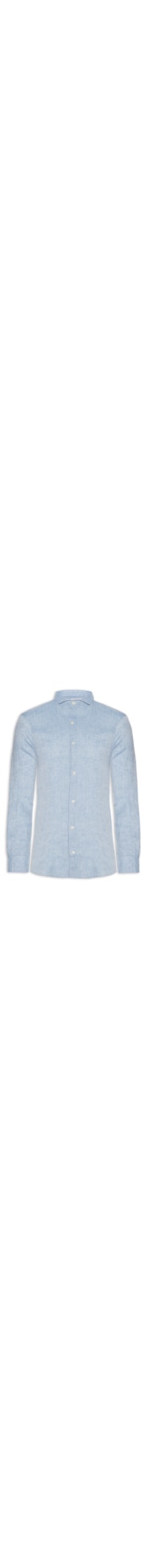 Camisa Masculina Roma Linho Manga Longa - Azul