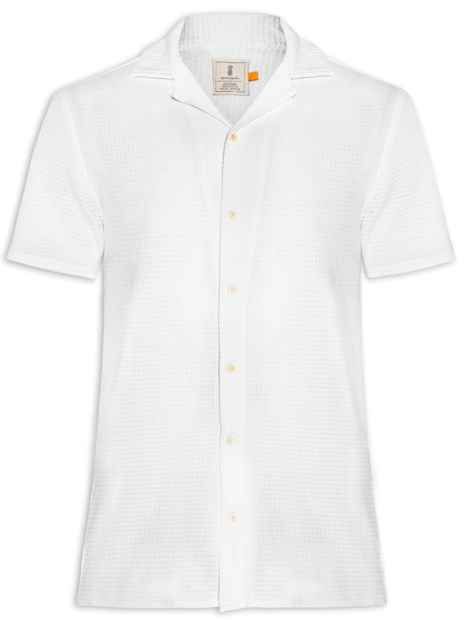 Camisa Masculina Santorini  Branco Pineapple