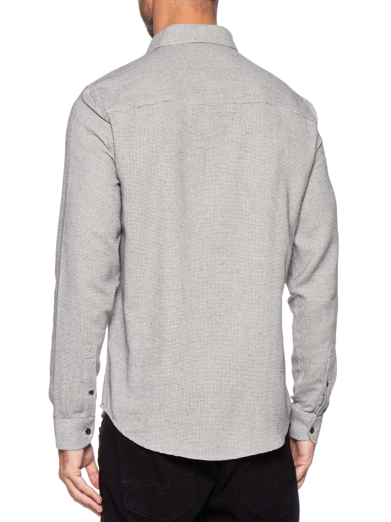 Camisa Masculina Setas Bicolor – Bege Sergio K