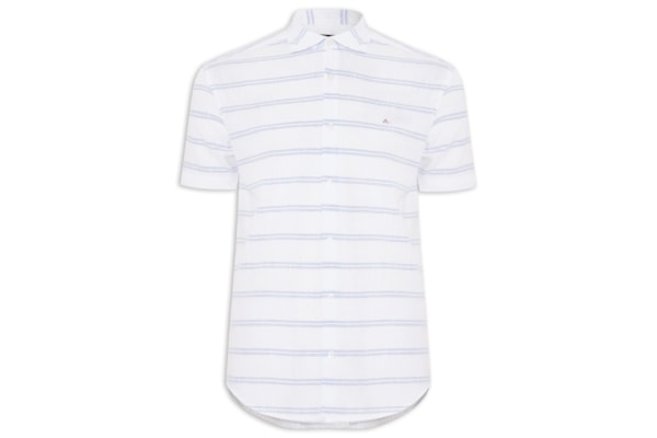 Camisa Masculina Sl Flame Listrado Out - Branco