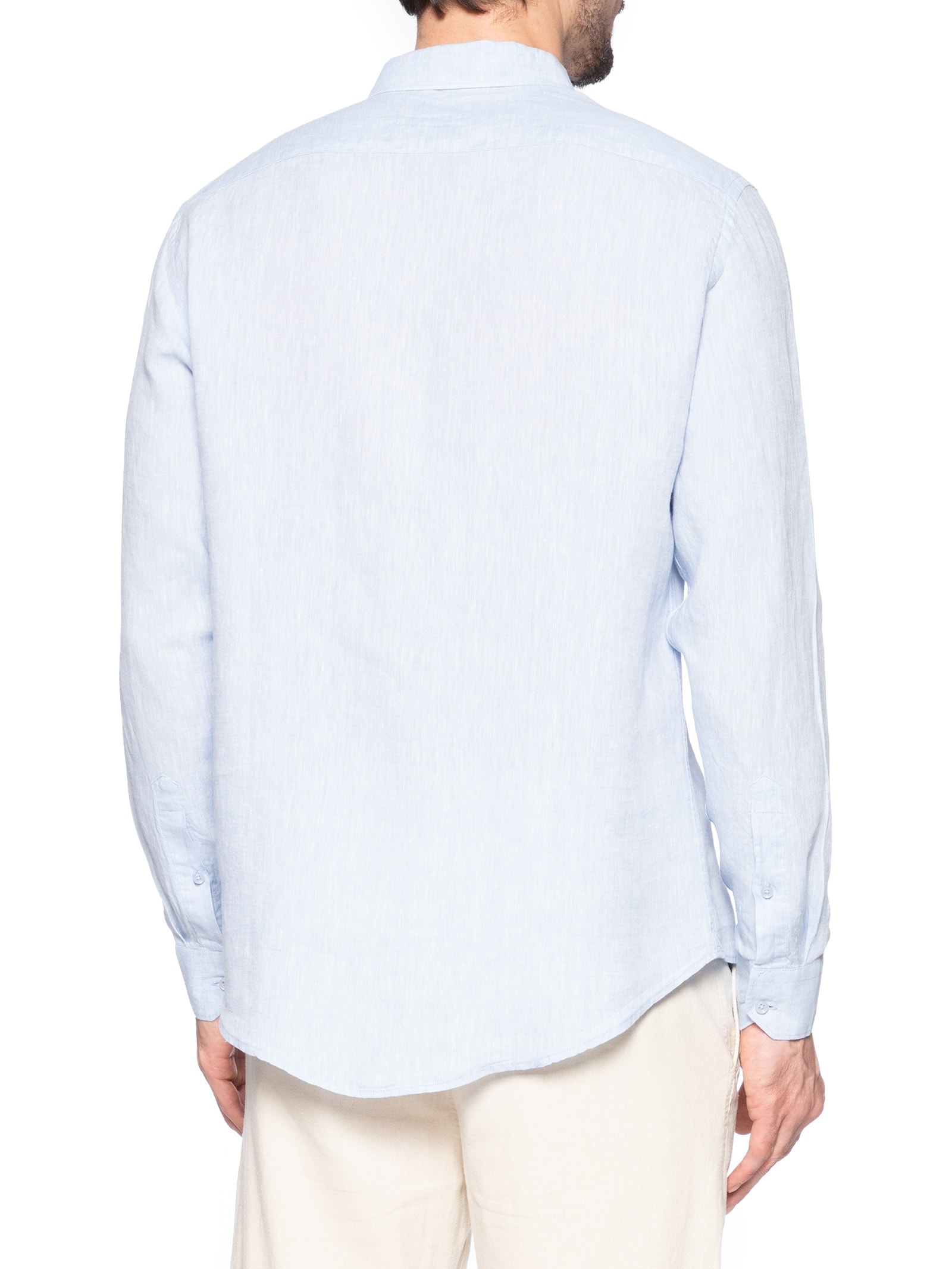 Camisa Masculina Sl Linho Irlandês Azul Aramis