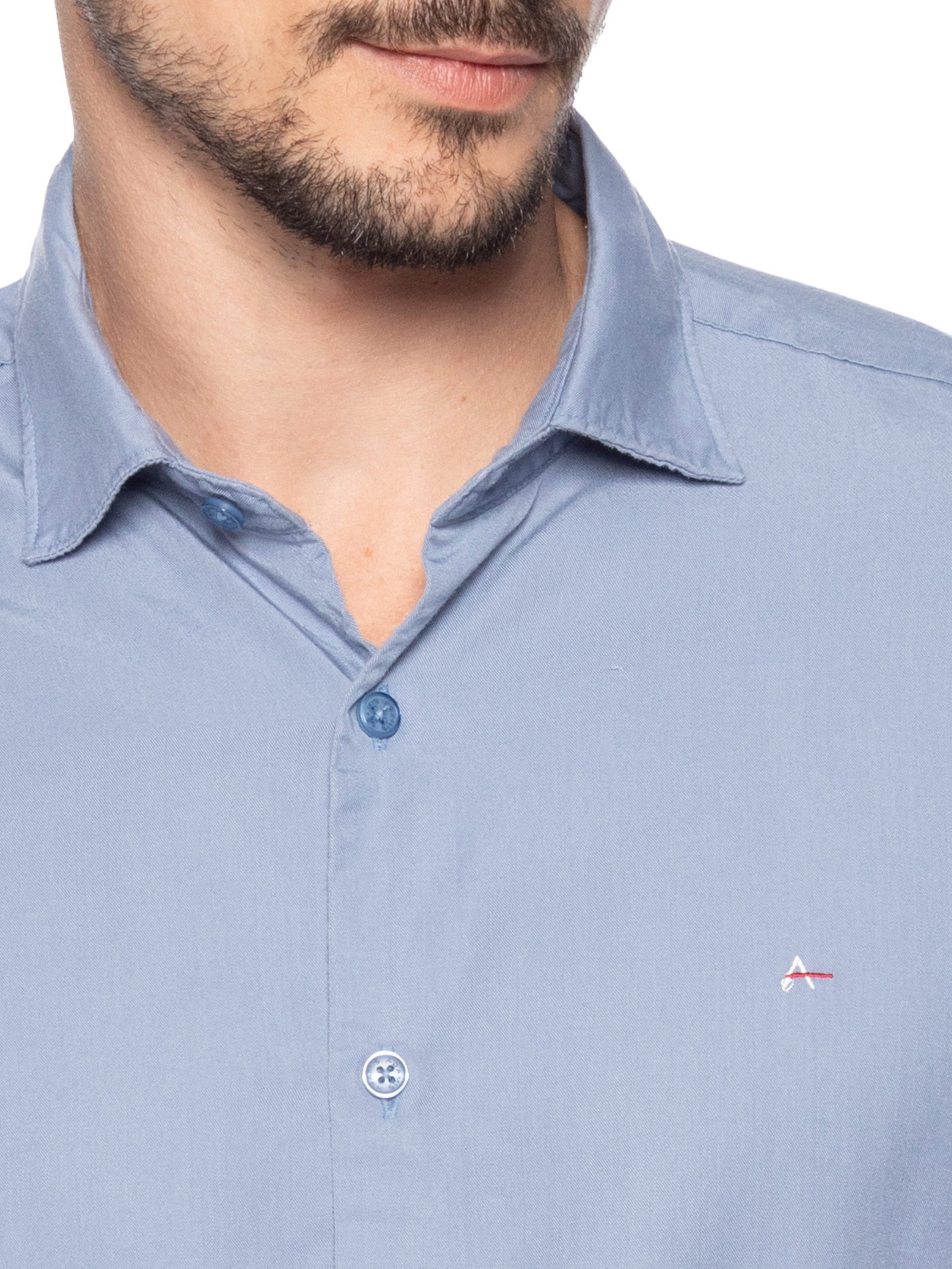 Camisa Masculina Sl Liocel Lisa Out Azul Aramis