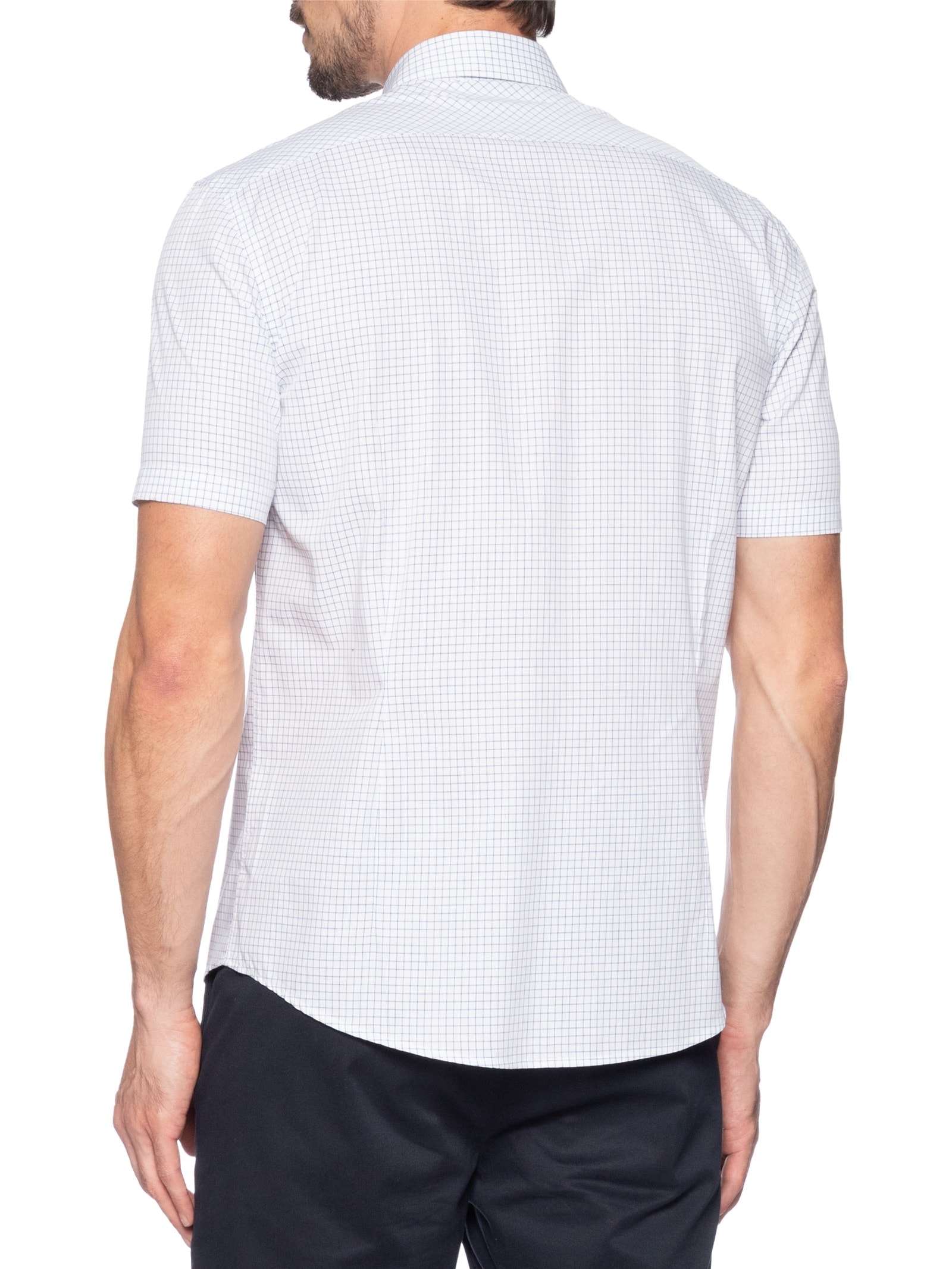 Camisa Masculina Sl Tric Xadrez Out Azul Aramis