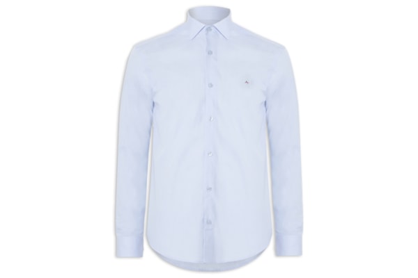 Camisa Masculina Sl Tricoline Fil A Fil Out - Azul