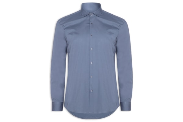 Camisa Masculina Sl Tricoline Stretch - Azul