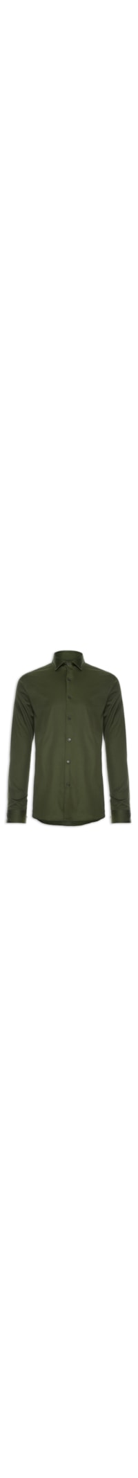 Camisa Masculina Slim Cetim Stretch - Verde