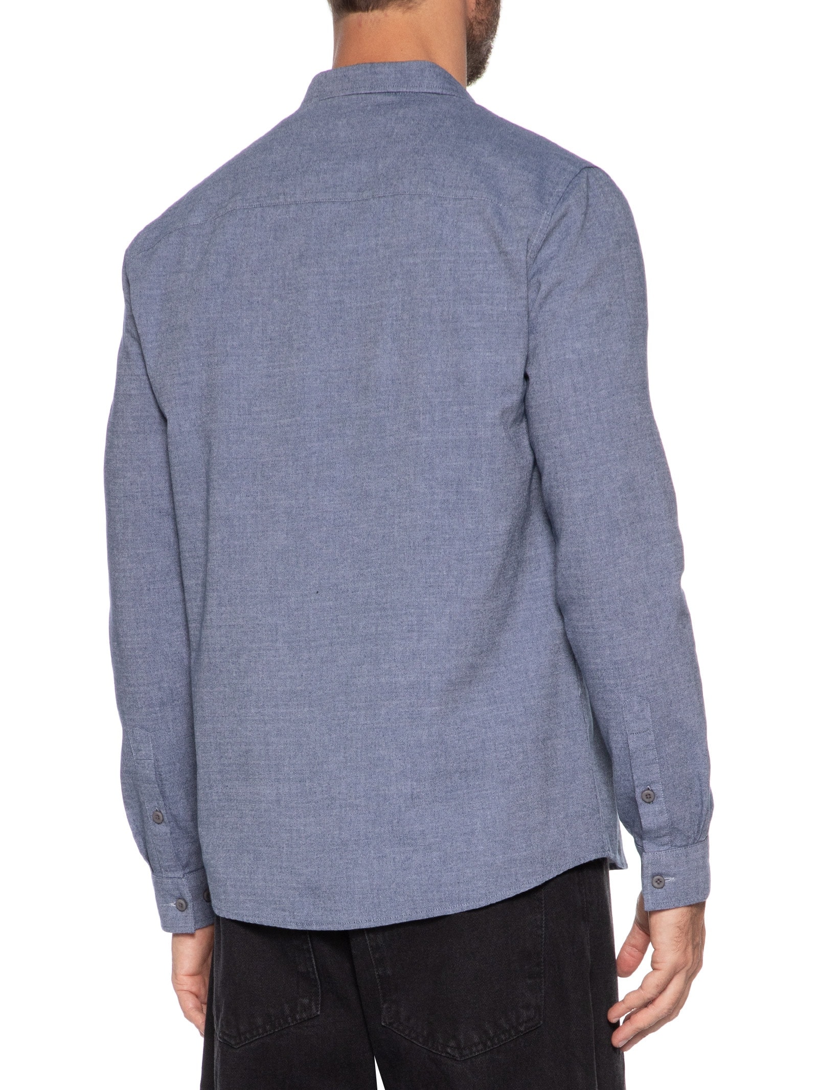 Camisa Masculina Slim Chevron Azul Calvin Klein Jeans