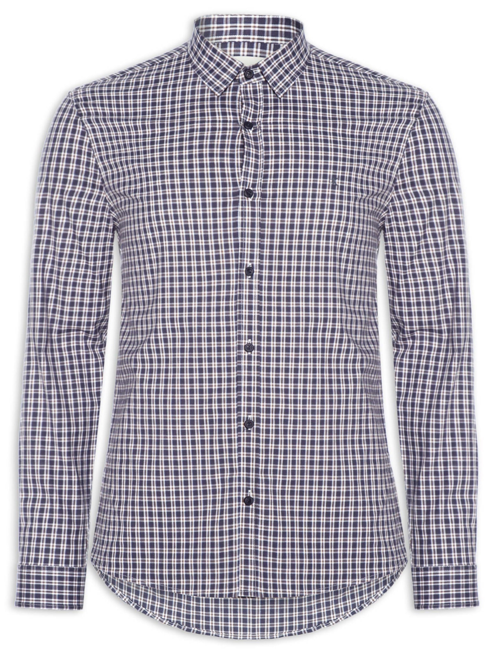 Camisa Masculina Slim Cotton Stretch Azul Calvin Klein Jeans