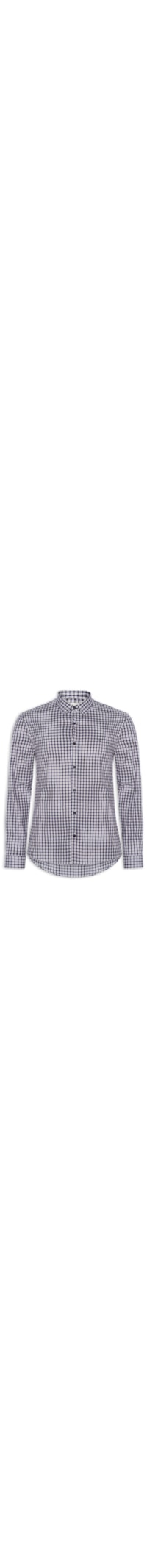 Camisa Masculina Slim Cotton Stretch - Azul