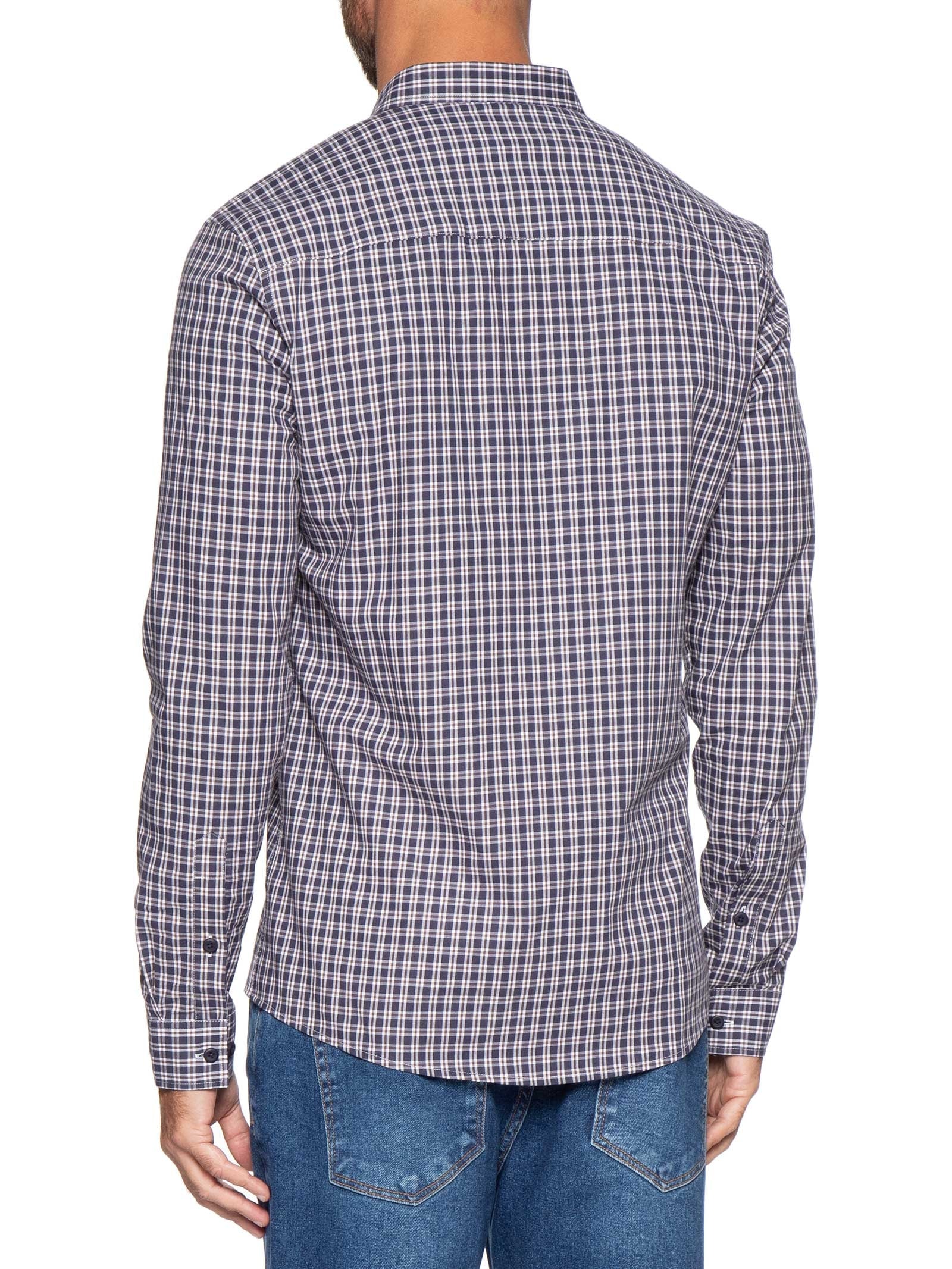 Camisa Masculina Slim Cotton Stretch Azul Calvin Klein Jeans